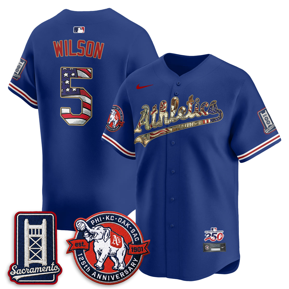 OAK  2026 Independence Day USA Vapor Jersey - Stitched-DTD