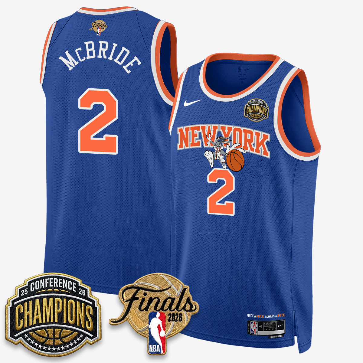 NYK 2026 NBA Eastern Conference Champions x Looney Tunes Vapor Jersey V2- Stitched-DTD