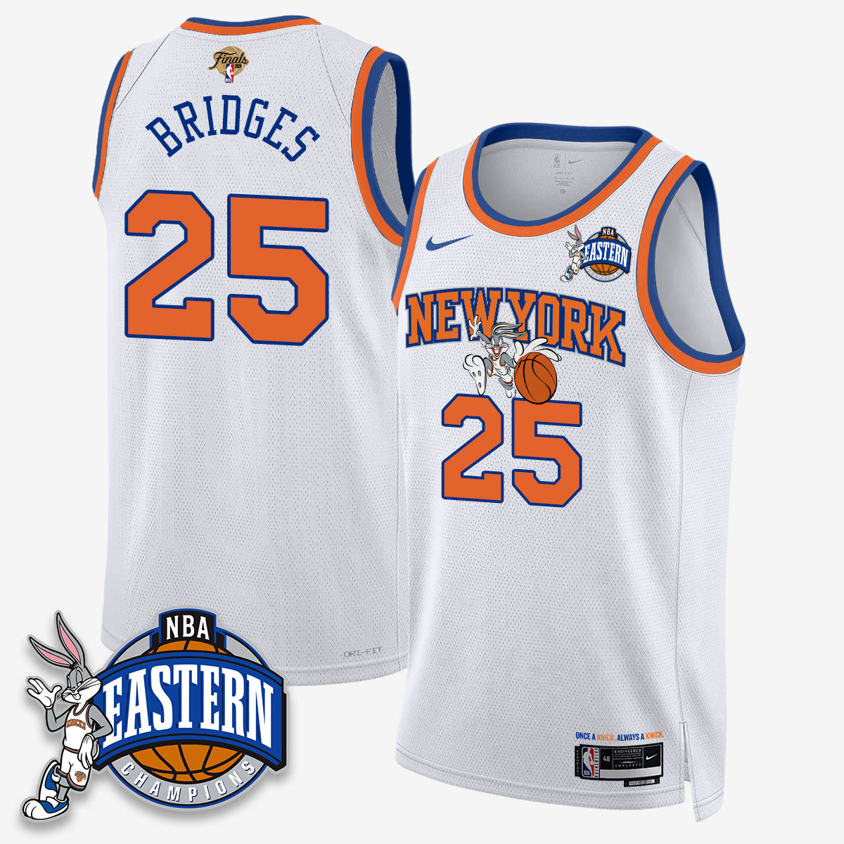 NYK 2026 NBA Finals x Bunny Vapor Jersey - Stitched-DTD