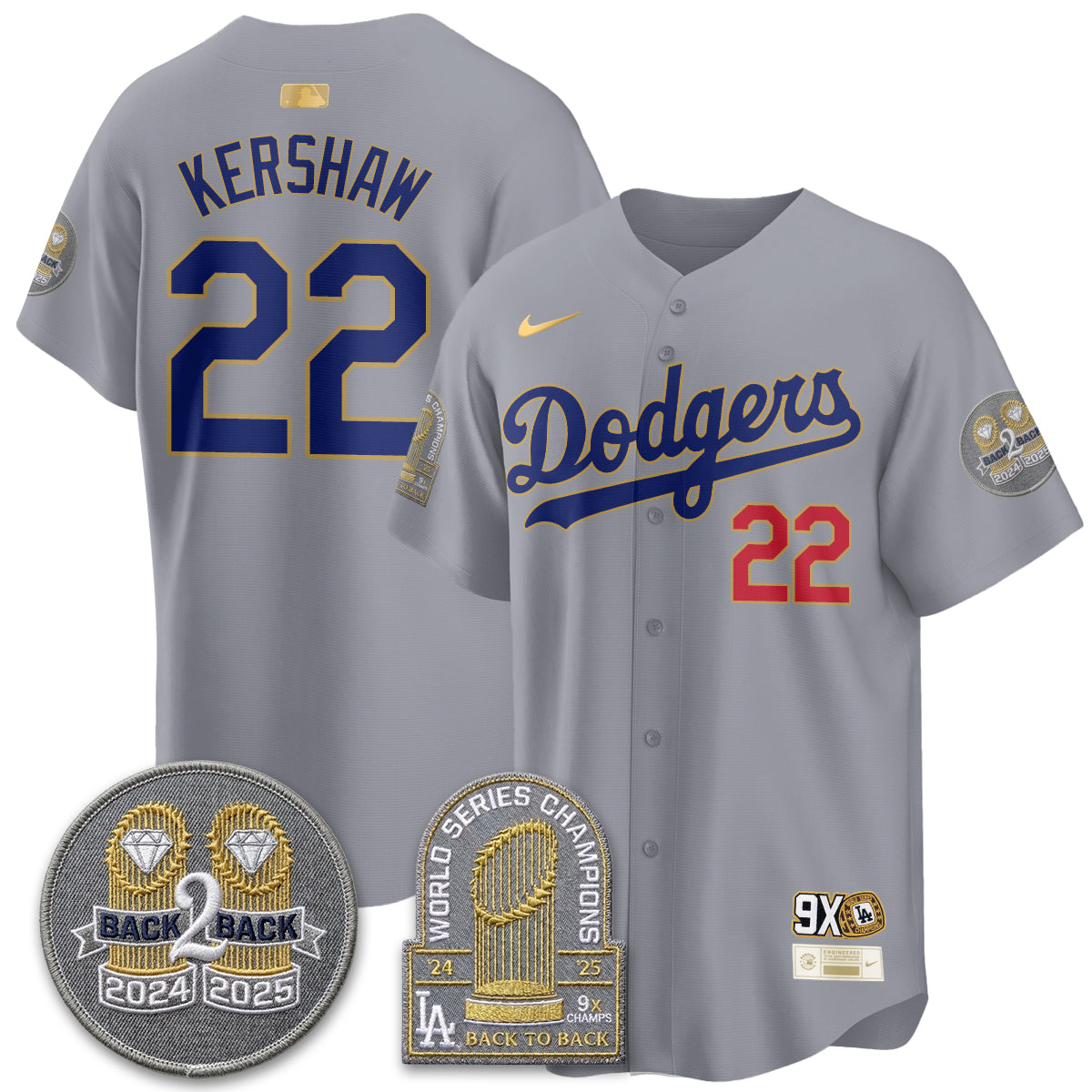 LAD Vapor Limited Jersey - Back to Back Champion - All Stitched-DTD