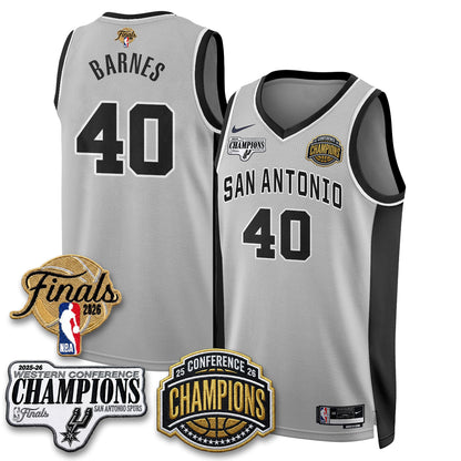 SAS 2026 NBA Western Conference Champions Vapor Jersey - Stitched-DTD