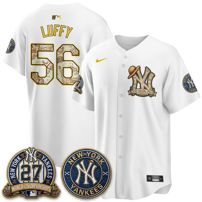 NYY x OP Japanese Cartoon Limited Jersey -  Stitched-DTD
