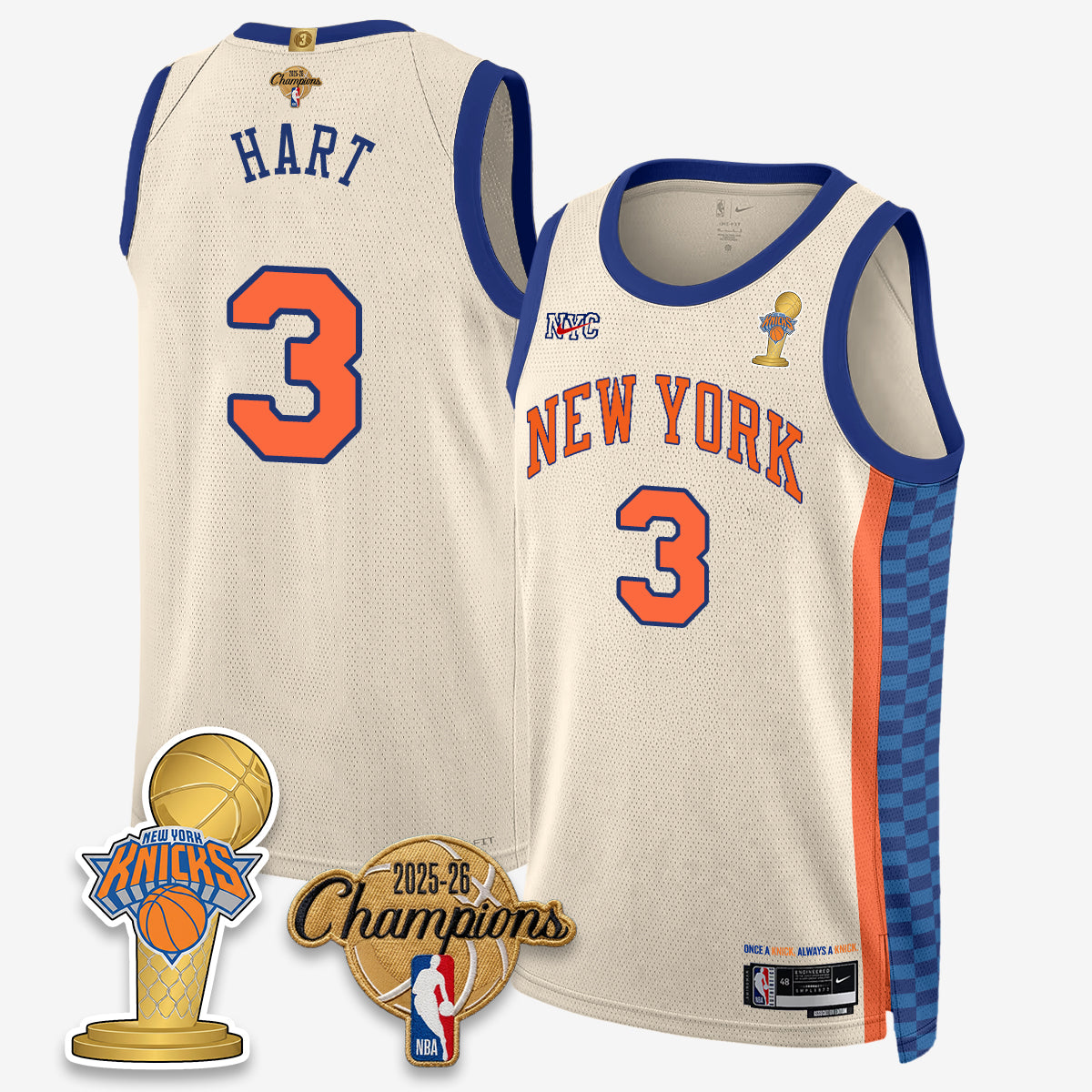 NYK 2026 Basketball Champions Vapor Jersey - Stitched-DTD
