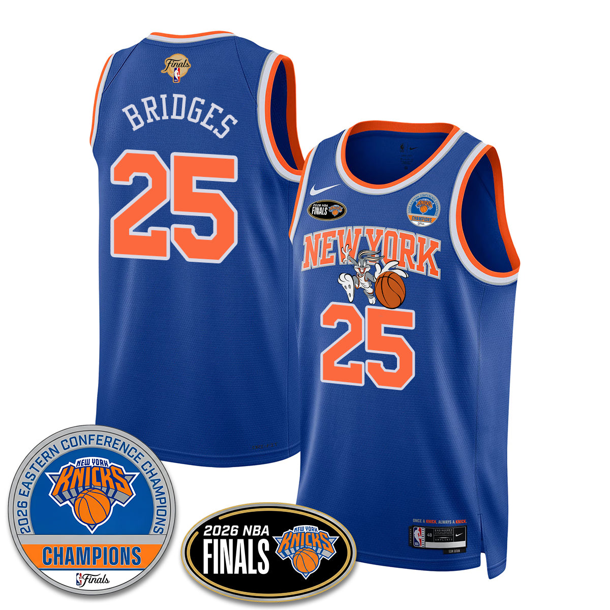 NYK 2026 NBA Eastern Conference Champions x Bunny Vapor Jersey - Stitched-DTD