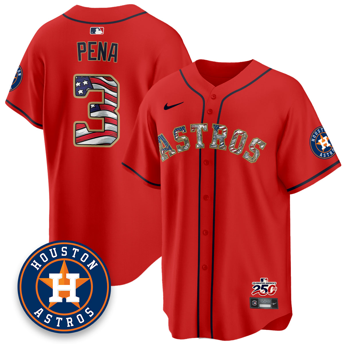 HOU 2026 Independence Day USA Vapor Limited Jersey - Stitched-DTD