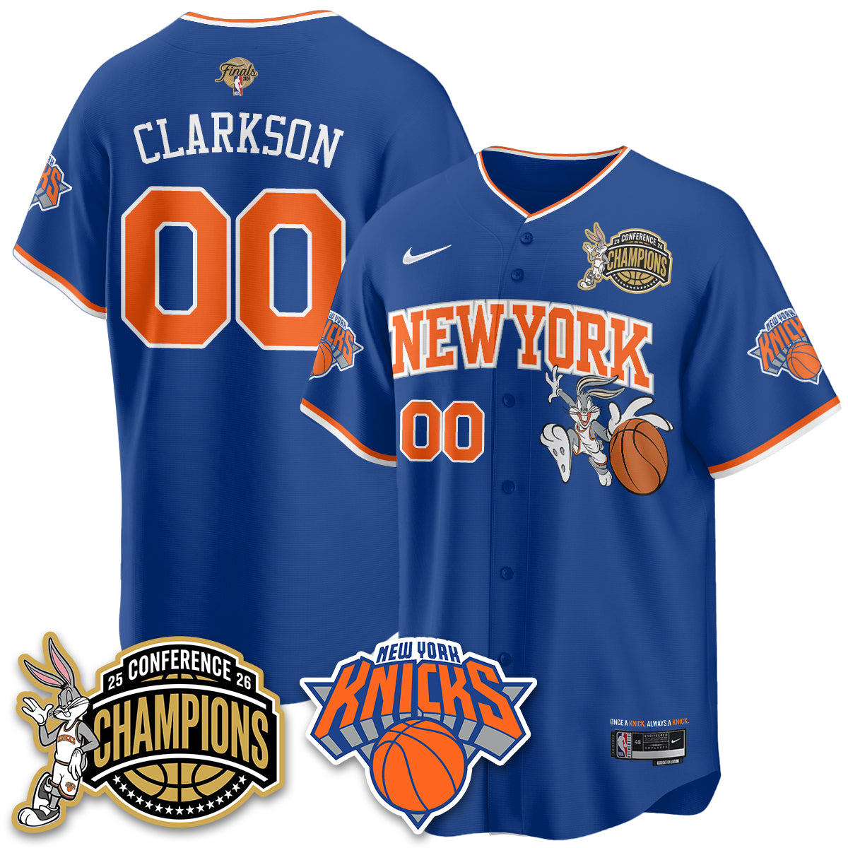 NYK 2026 NBA Finals x Bunny Vapor Jersey V2- Stitched-DTD