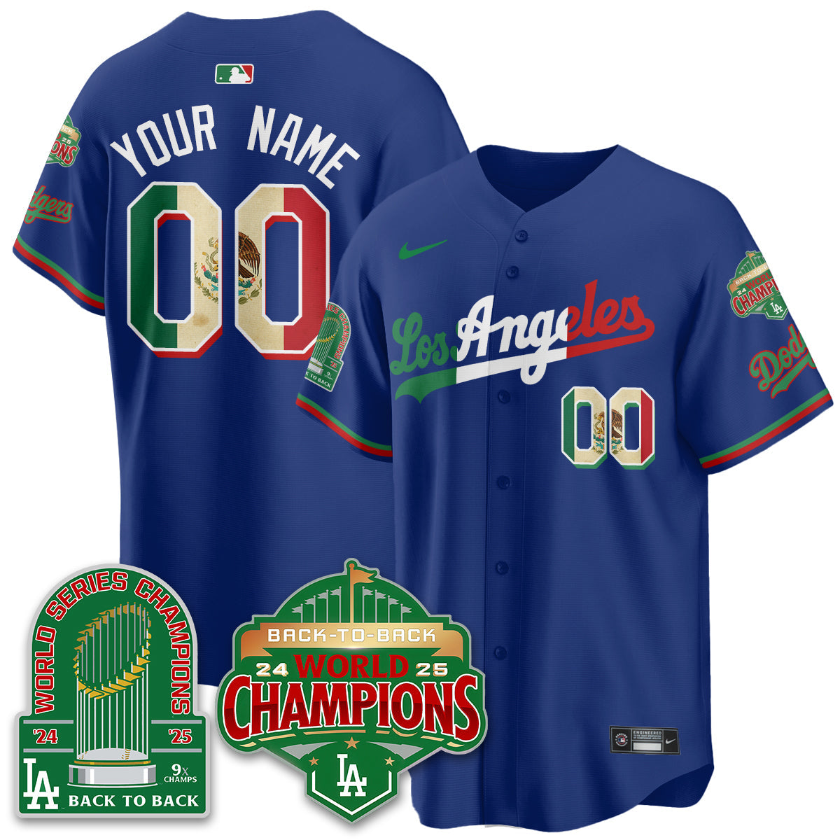 CUSTOM LAD Mexico Vapor Limited Jersey - 9x & B2B Champs - All Stitched-DTD