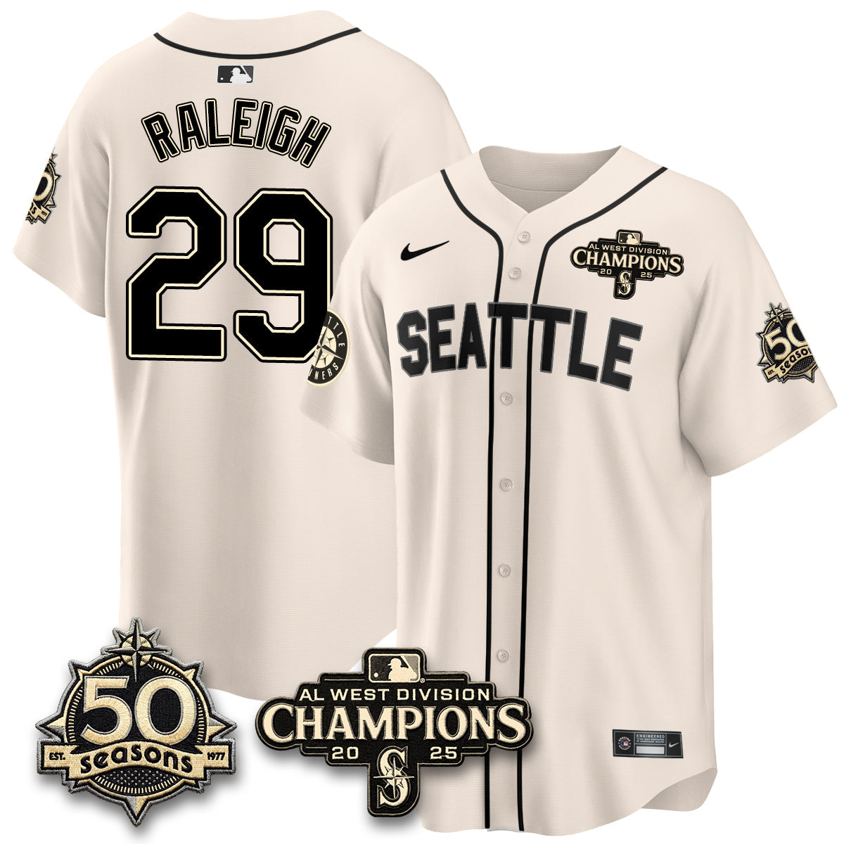 SEA Vapor Premier Limited Jersey - 50th Anniversary & AL West Division Champions - Steelheads Community Funds - All Stitched-DTD