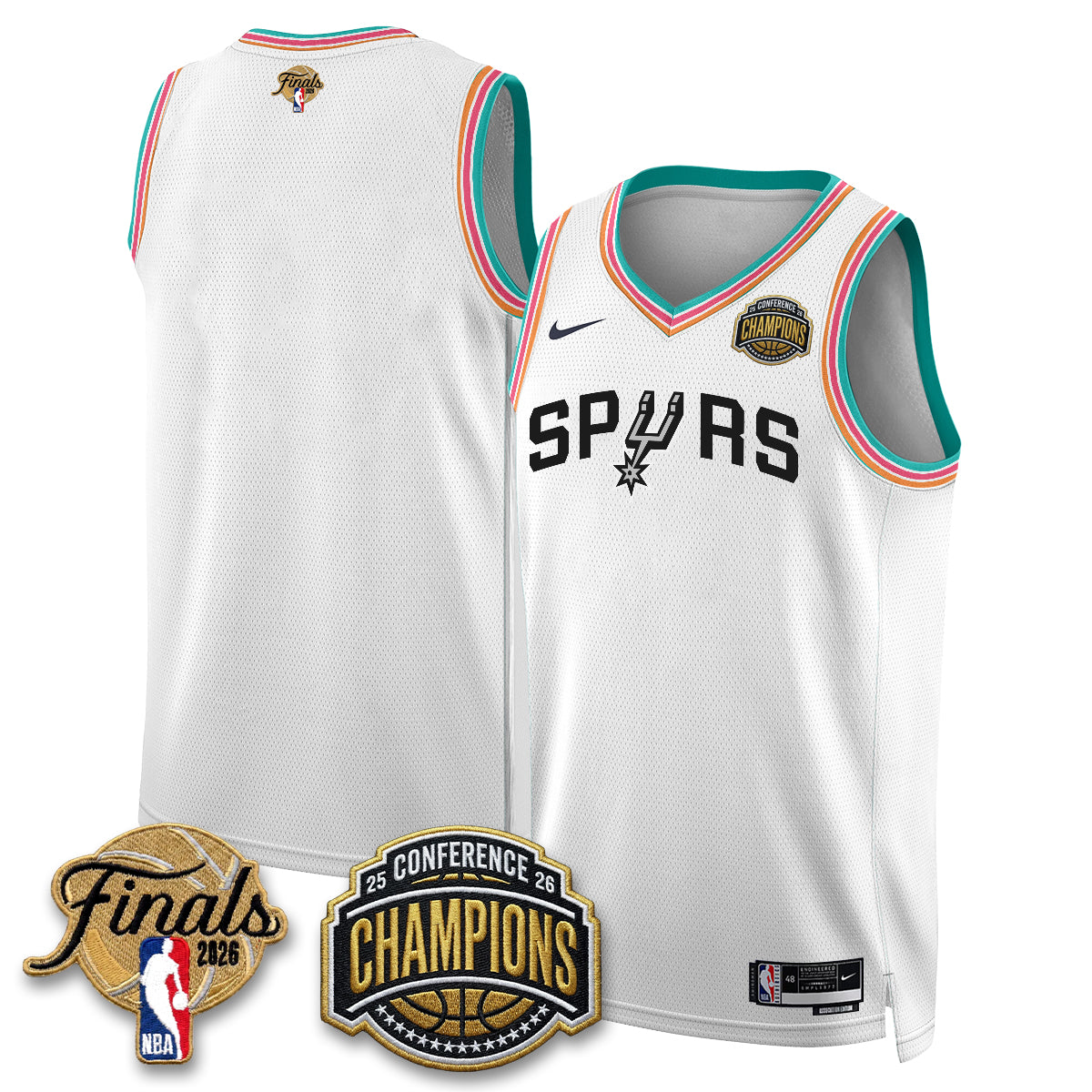SAS 2026 NBA Western Conference Champions Vapor City Edition Jersey - Stitched-DTD