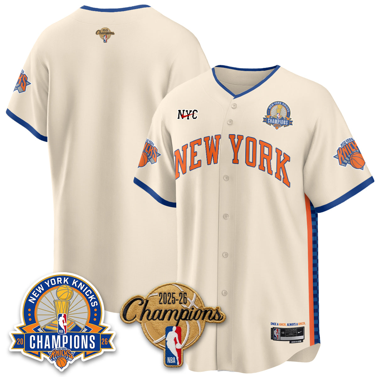 NYK 2026 NBA Champions Special Edition Vapor Jersey V2- Stitched-DTD