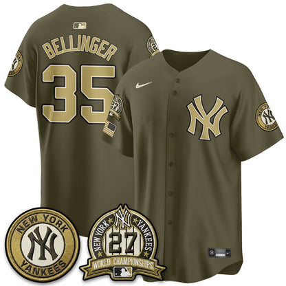 NYY New Era Olive 2026 Armed Forces Day Jersey -All Stitched-DTD