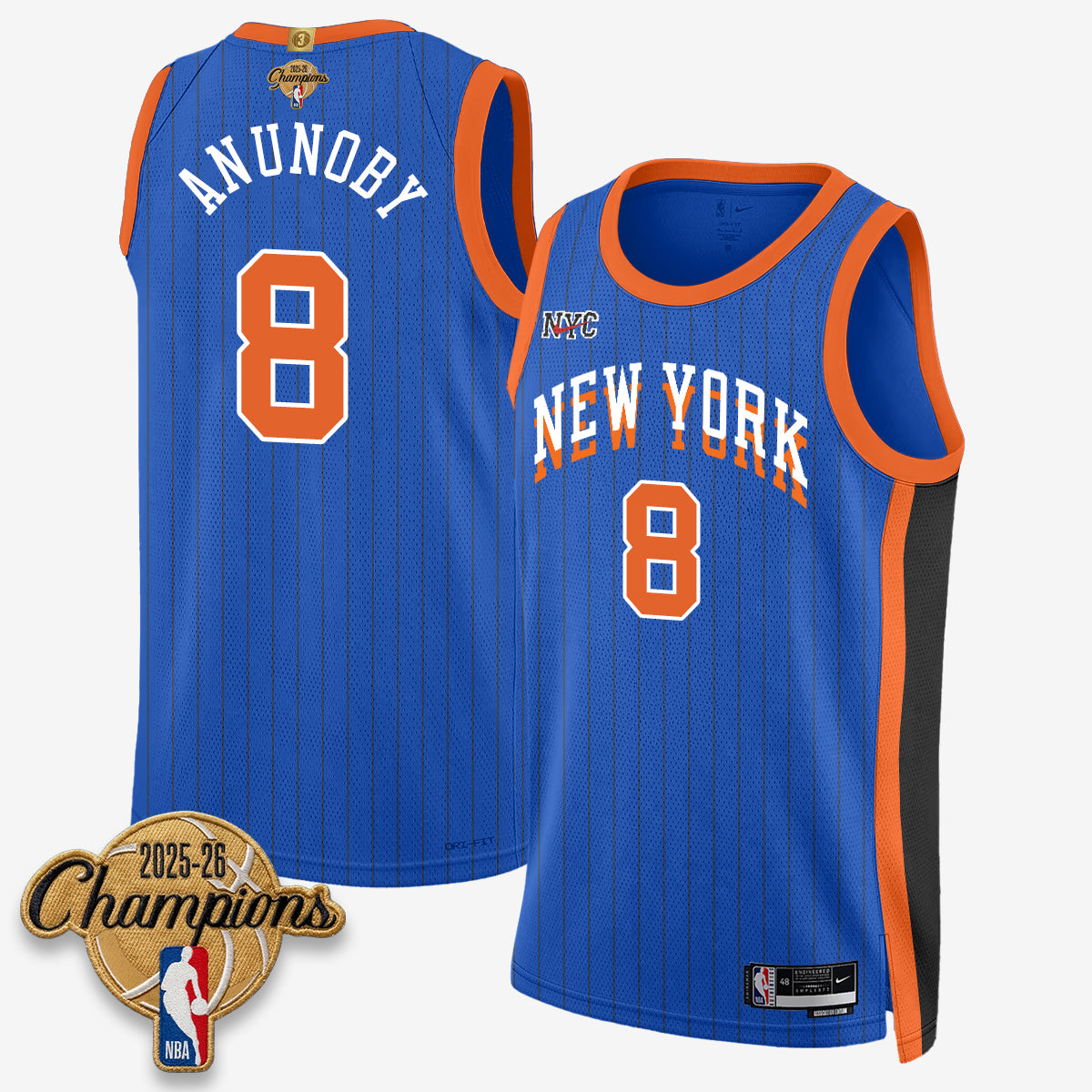 NYK 2026 Basketball Champions Vapor Jersey V2- Stitched-DTD