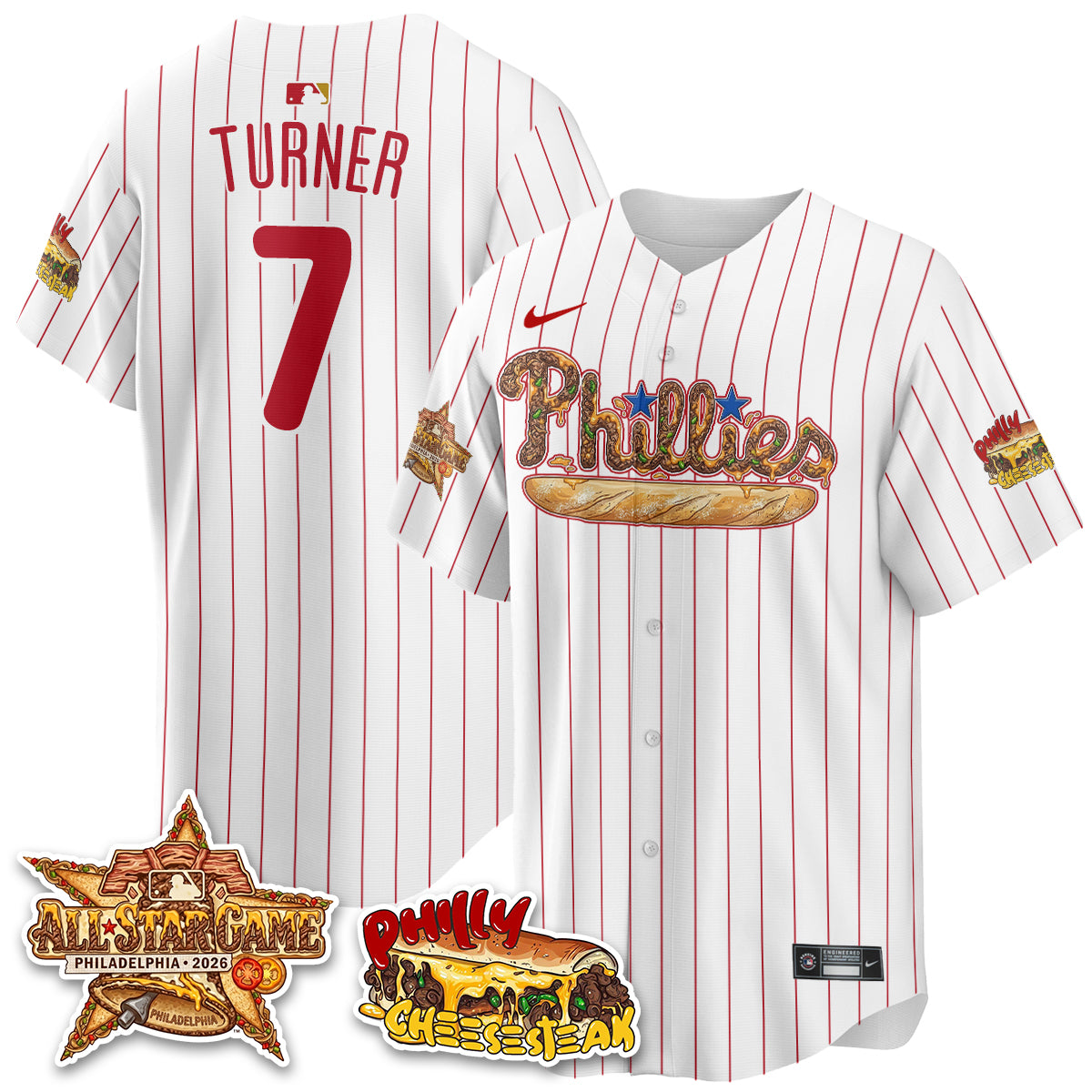 Philadelphia Phillies Cheesesteak Edition Vapor Limited Jersey - Stitched-DTD