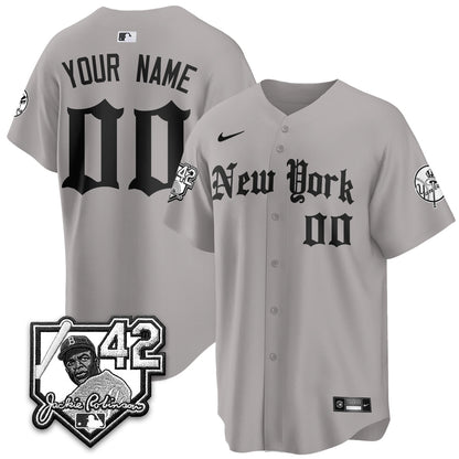 NYY 2026 Jackie Robinson Day Gothic Vapor Custom Limited Jersey - All Stitched-DTD