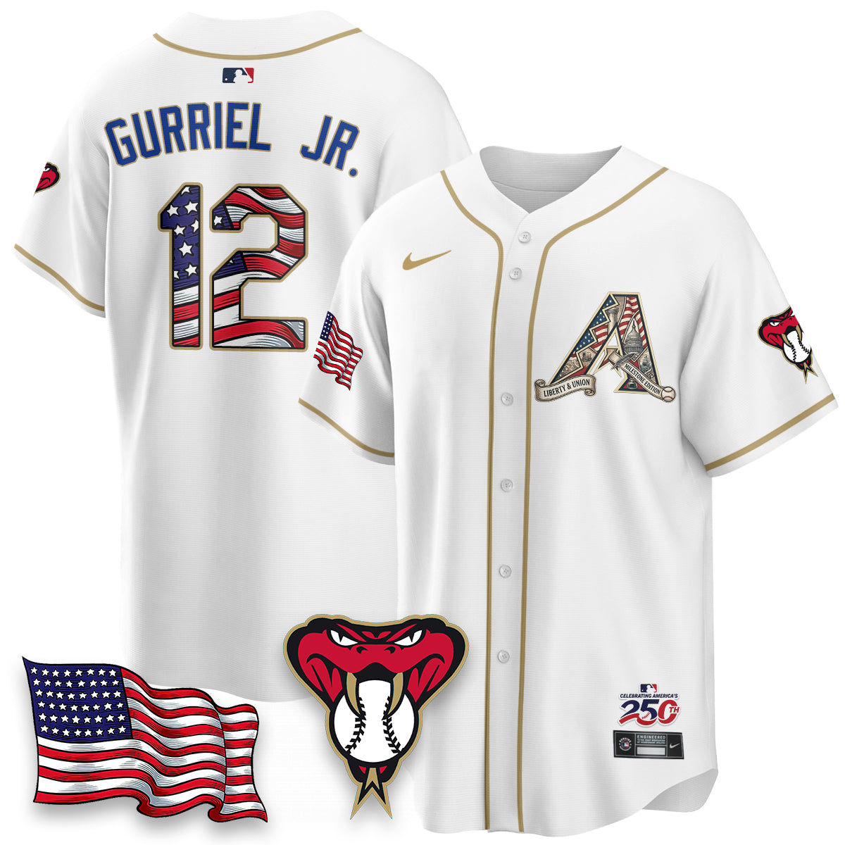 ARI 2026 Independence Day USA Vapor Limited Jersey - Stitched-DTD