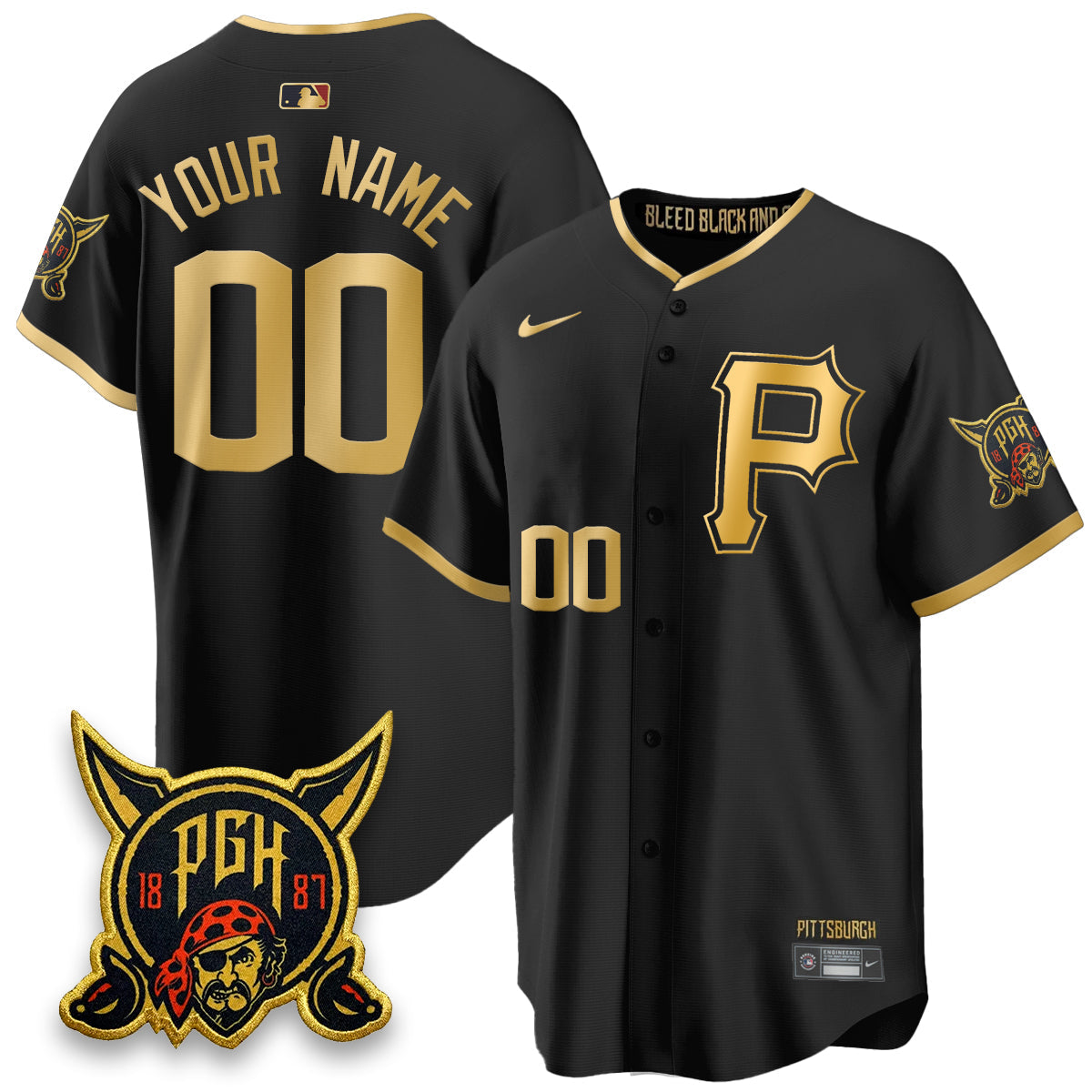 Custom PIT 2026 City Connect Vapor Limited Jersey - All Stitched-DTD