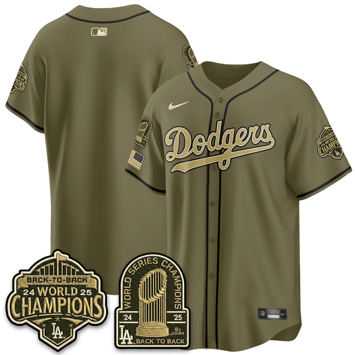LAD New Era Olive 2026 Armed Forces Day Jersey -All Stitched-DTD