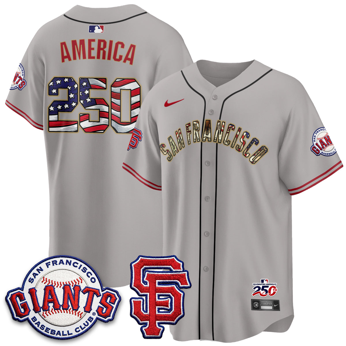 San Francisco Giants2026 Independence Day USA Jersey - All Stitched-DTD