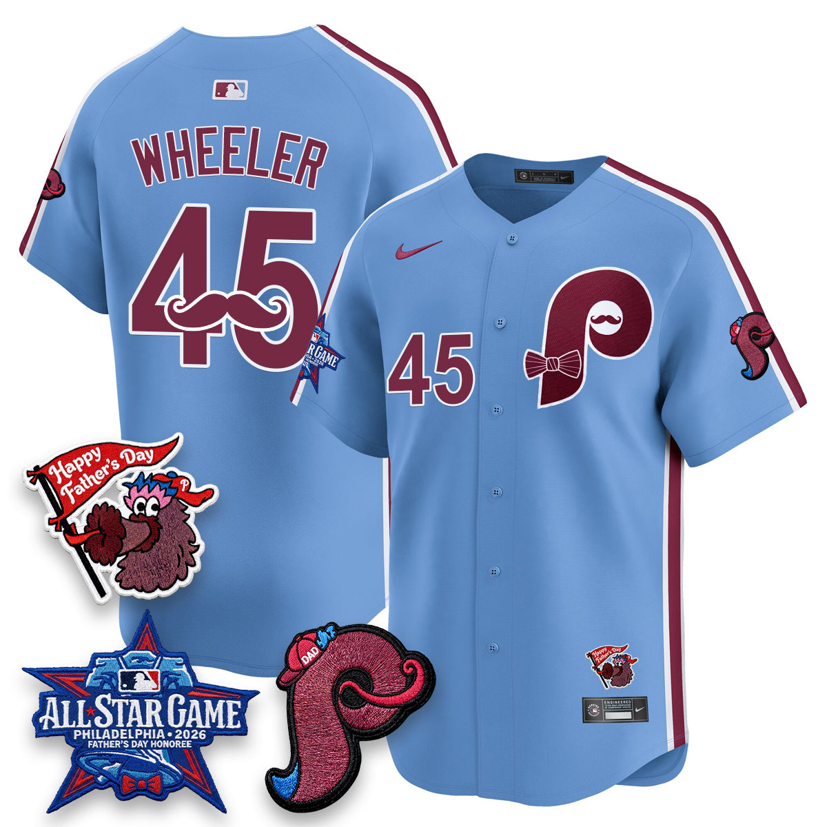 PHI Happy Father's Day Vapor Jersey - Stitched-DTD