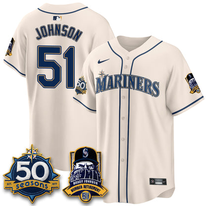 SEA Randy Johnson Vapor Limited Jersey V2- All Stitched-DTD