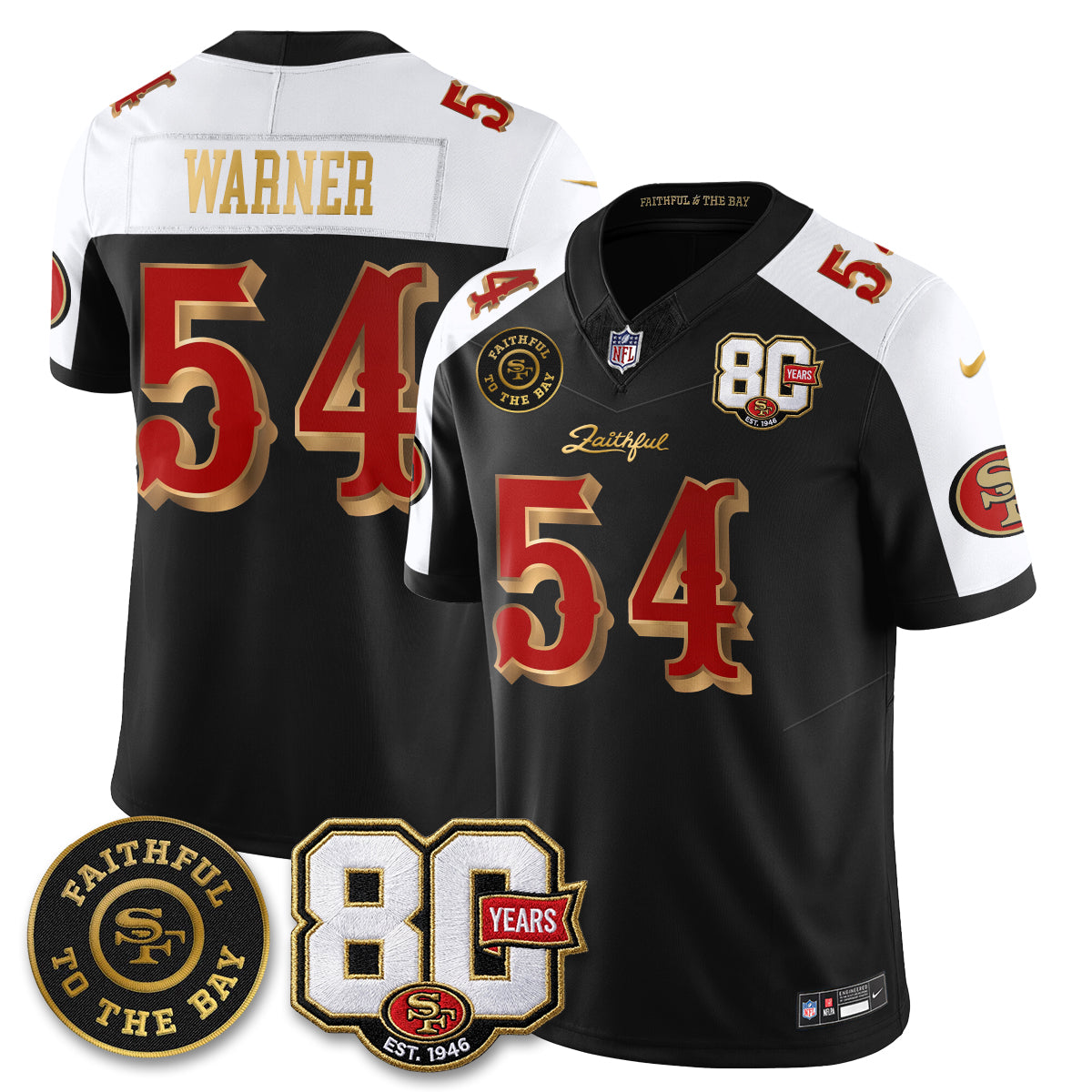 SF “Rivalries” Vapor Limited Jersey - Faithful To The Bay Patch - All Stitched-DTD
