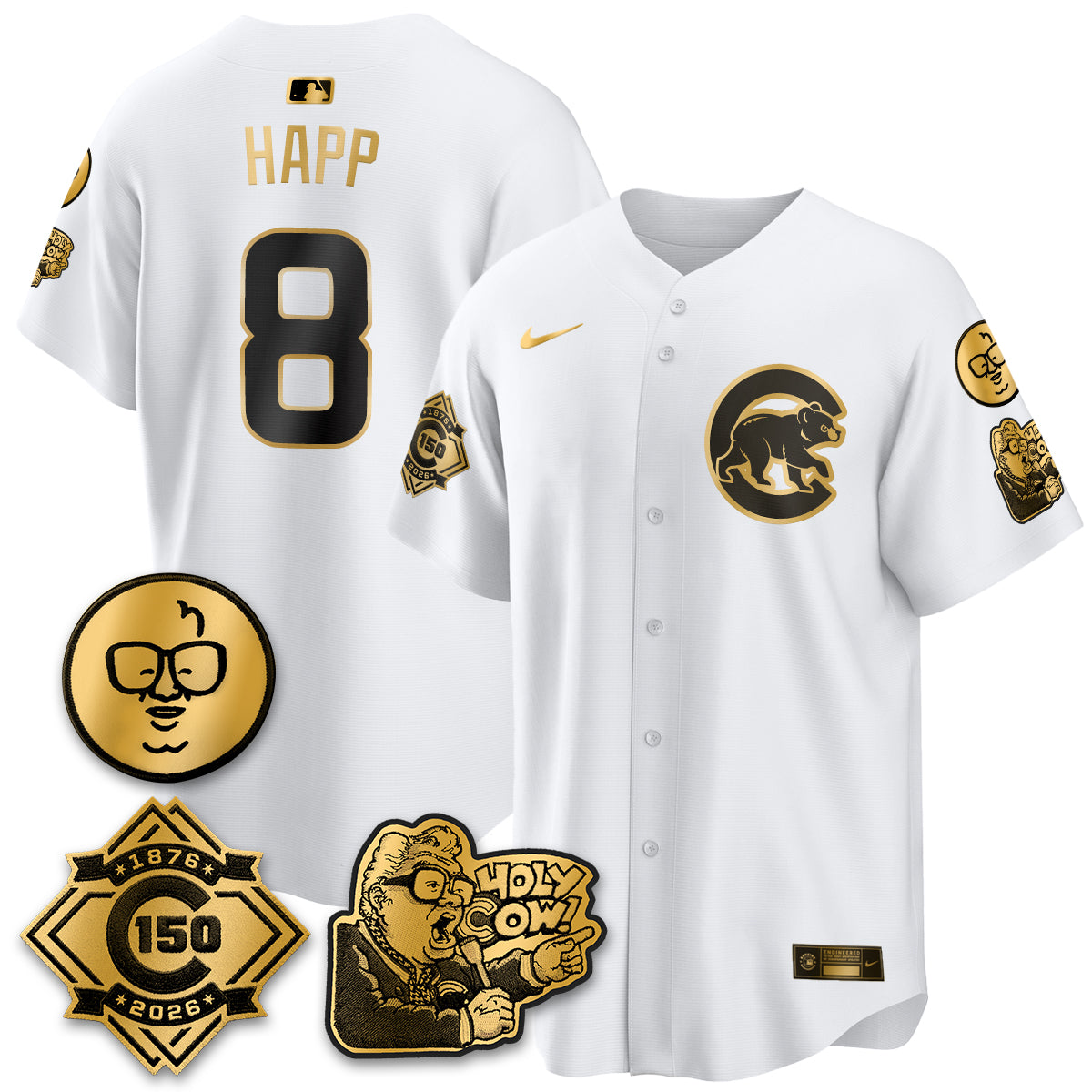 CHC 150th Anniversary Harry Caray Holy Cow Vapor Premier Limited Jersey - All Stitched V3-DTD