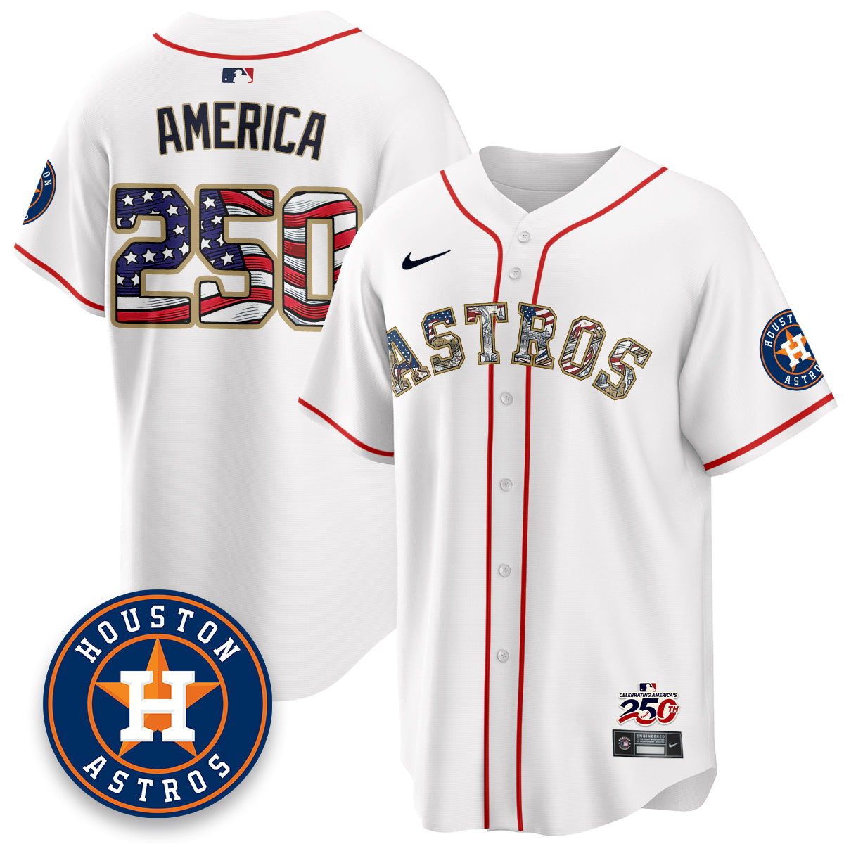 HOU 2026 Independence Day USA Vapor Limited Jersey - Stitched-DTD