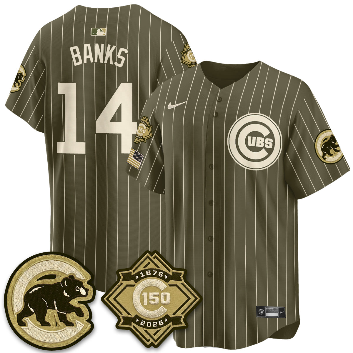 CHC New Era Olive 2026 Armed Forces Day Jersey -All Stitched-DTD