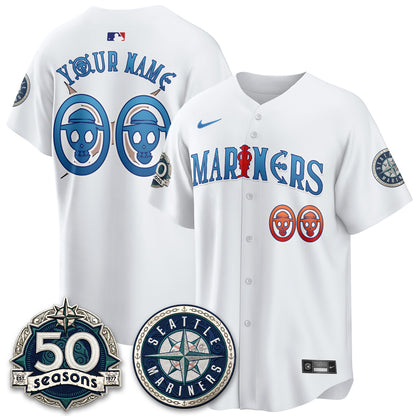 SEA x Japanese Cartoon Vapor Limited Custom Jersey - Stitched-DTD