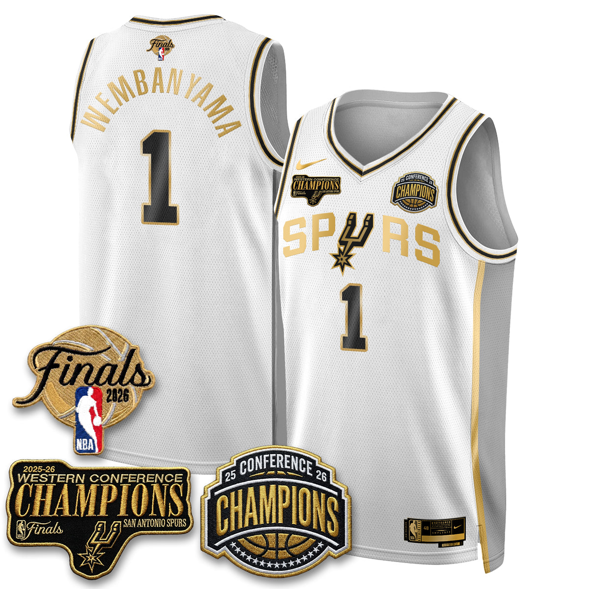 SAS 2026 NBA Western Conference Champions Vapor Special Edition Jersey - Stitched-DTD