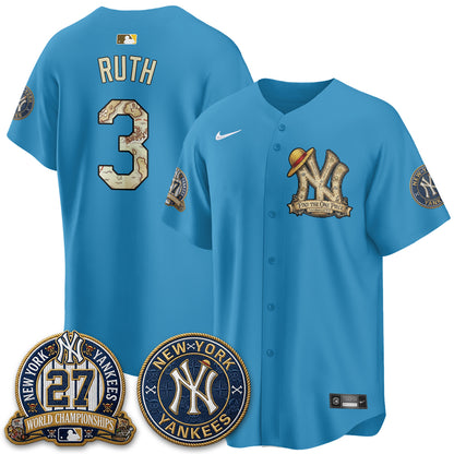 NYY x OP Japanese Cartoon Limited Jersey -  Stitched-DTD