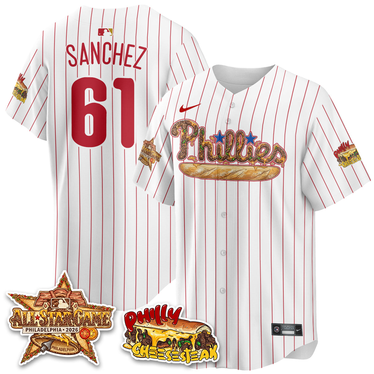 Philadelphia Phillies Cheesesteak Edition Vapor Limited Jersey - Stitched-DTD
