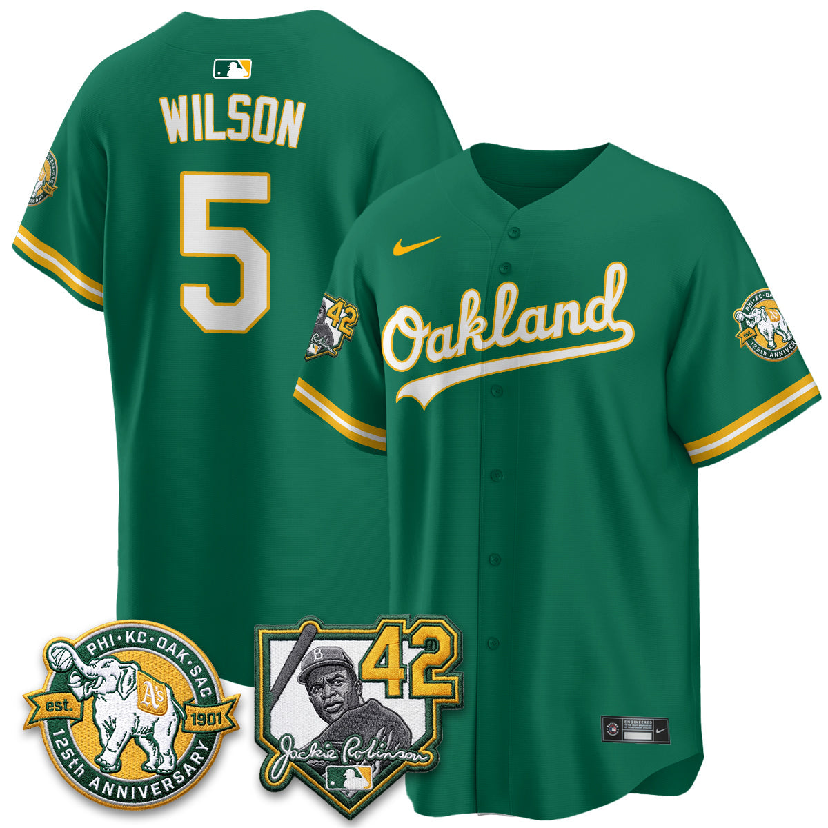 OAK 2026 Jackie Robinson Day - Celebrating 125 Years Limited Vapor Jersey - All Stitched-DTD