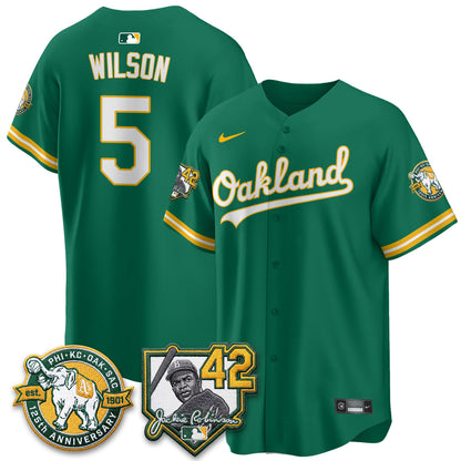 OAK 2026 Jackie Robinson Day - Celebrating 125 Years Limited Vapor Jersey - All Stitched-DTD