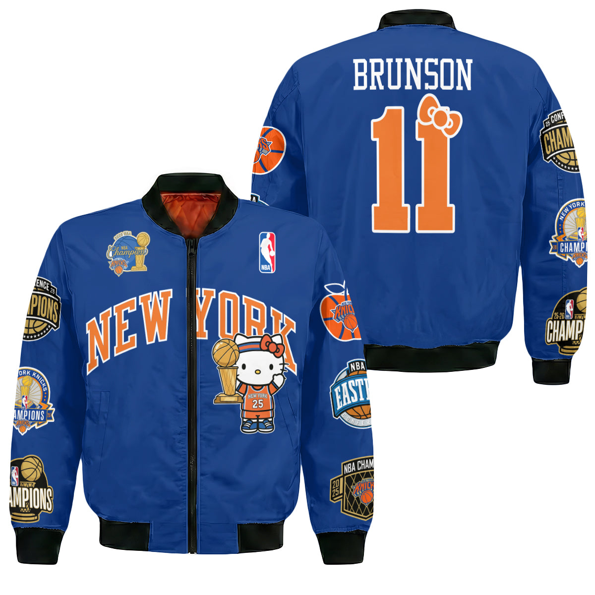 NYK 2026 NBA Finals Champions Limited Edition Bomber Jacket V3- Printed-DTD