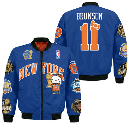 NYK 2026 NBA Finals Champions Limited Edition Bomber Jacket V3- Printed-DTD