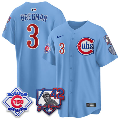 CHC 150th Anniversary & Jackie Robinson Day Patch Vapor Premier Limited Jersey - All Stitched-DTD