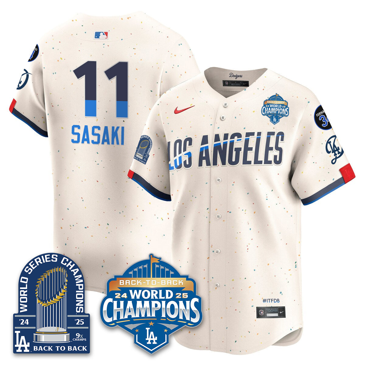 LAD Alternate  Vapor Limited Jersey - 9x Champs - All Stitched-DTD