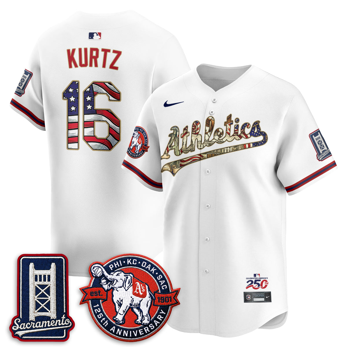 OAK  2026 Independence Day USA Vapor Jersey - Stitched-DTD