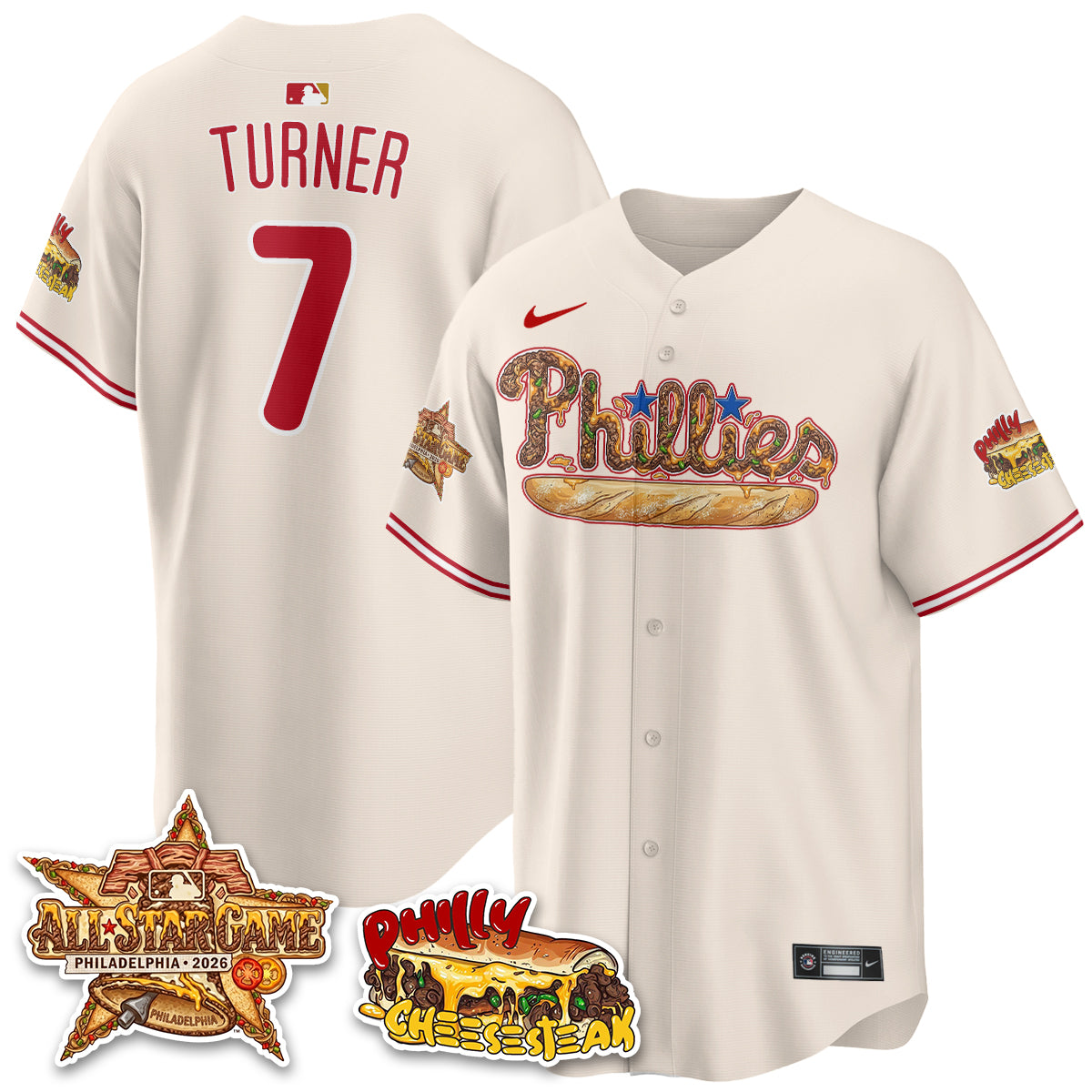Philadelphia Phillies Cheesesteak Edition Vapor Limited Jersey - Stitched-DTD