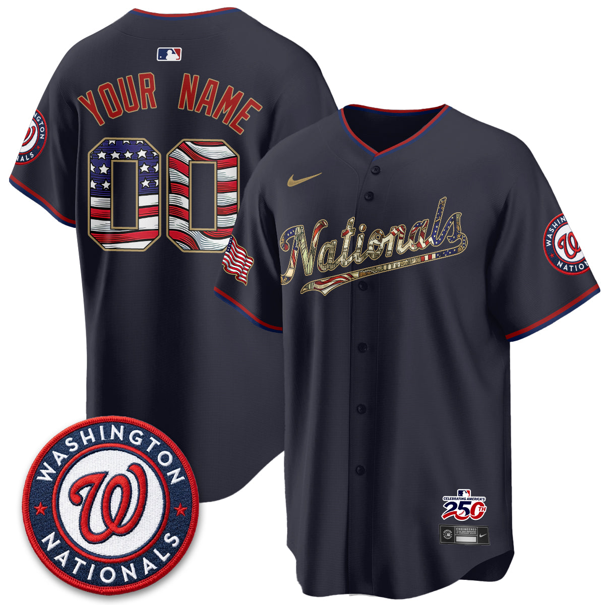 WSH 2026 Independence Day USA Vapor Custom Jersey - Stitched-DTD