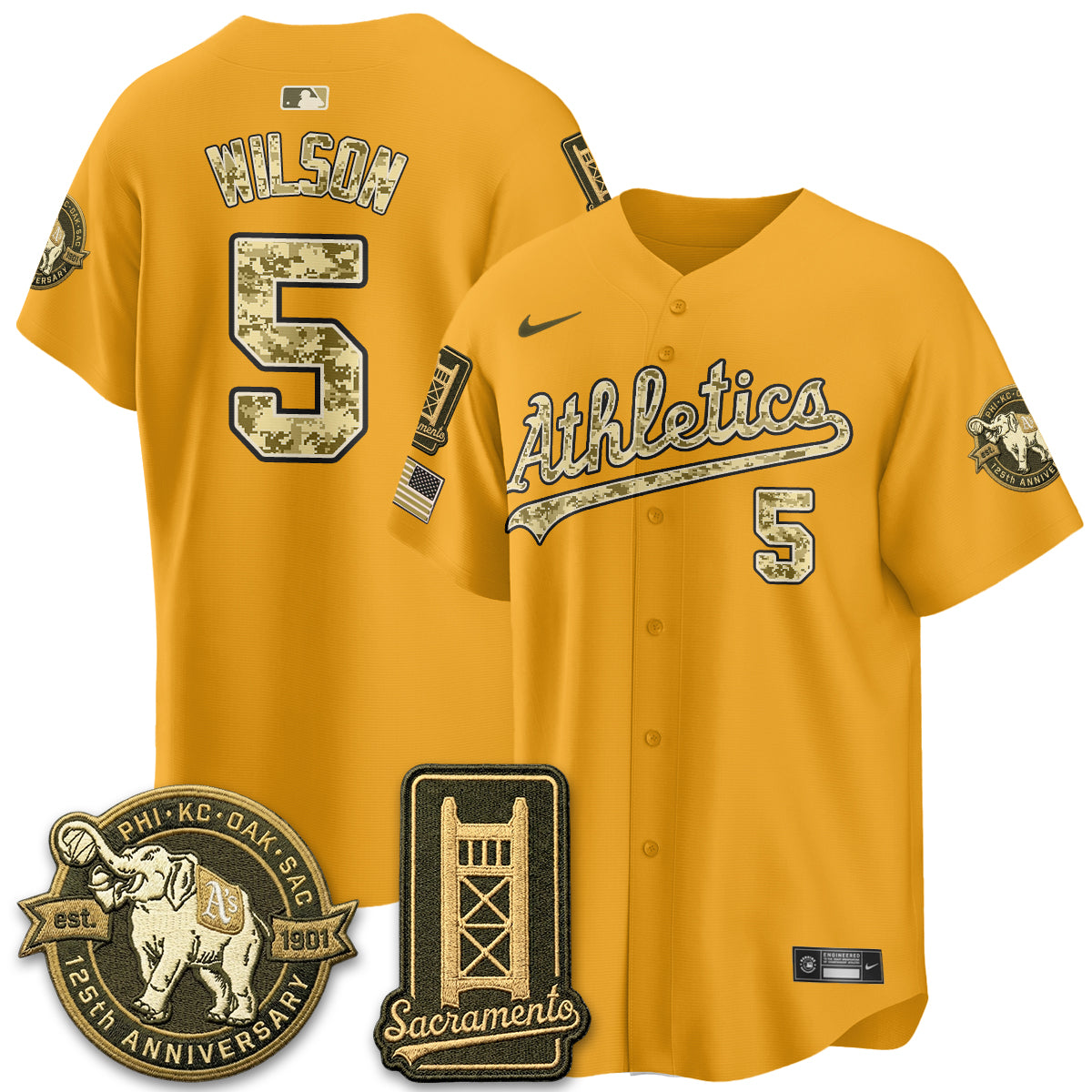 OAK Military Appreciation Game Day Jersey - Stitched-DTD