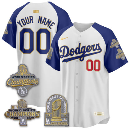 LAD Gold Collection Stadium Vapor Limited Custom Jersey - Back to Back 9x Champs - All Stitched-DTD