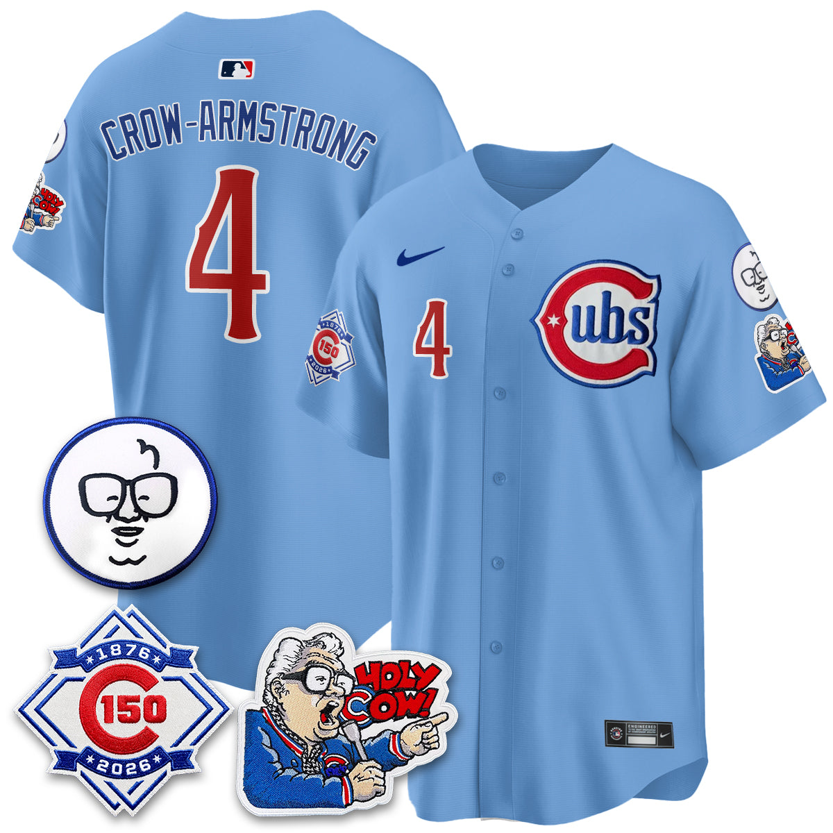 CHC 150th Anniversary Harry Caray Holy Cow Vapor Premier Limited Jersey - All Stitched V2-DTD