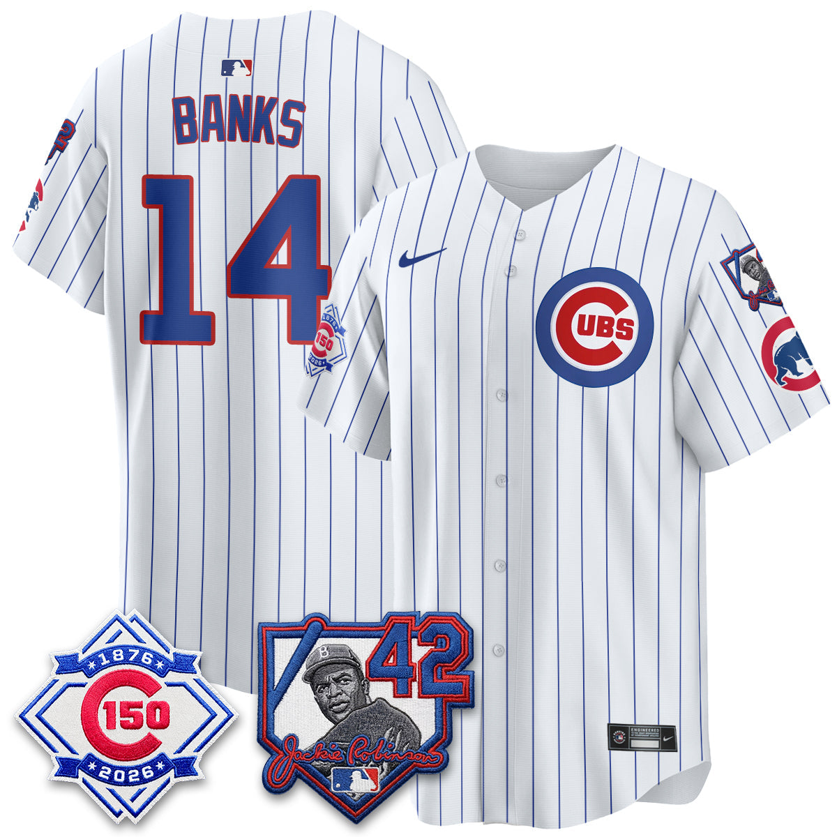 CHC 150th Anniversary & Jackie Robinson Day Patch Vapor Premier Limited Jersey - All Stitched-DTD