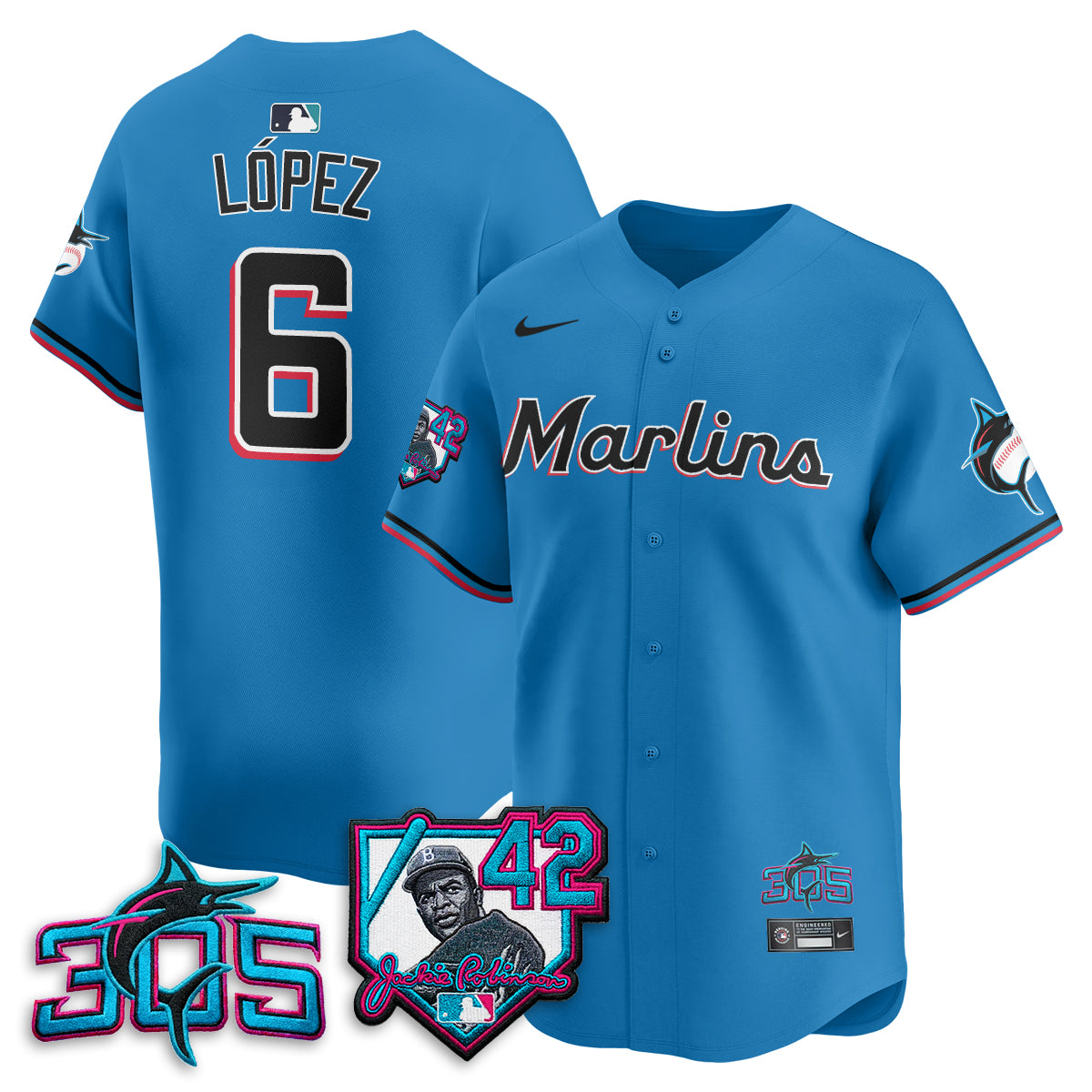 MIA 2026 Jackie Robinson New Era Vapor Limited Jersey - All Stitched-DTD