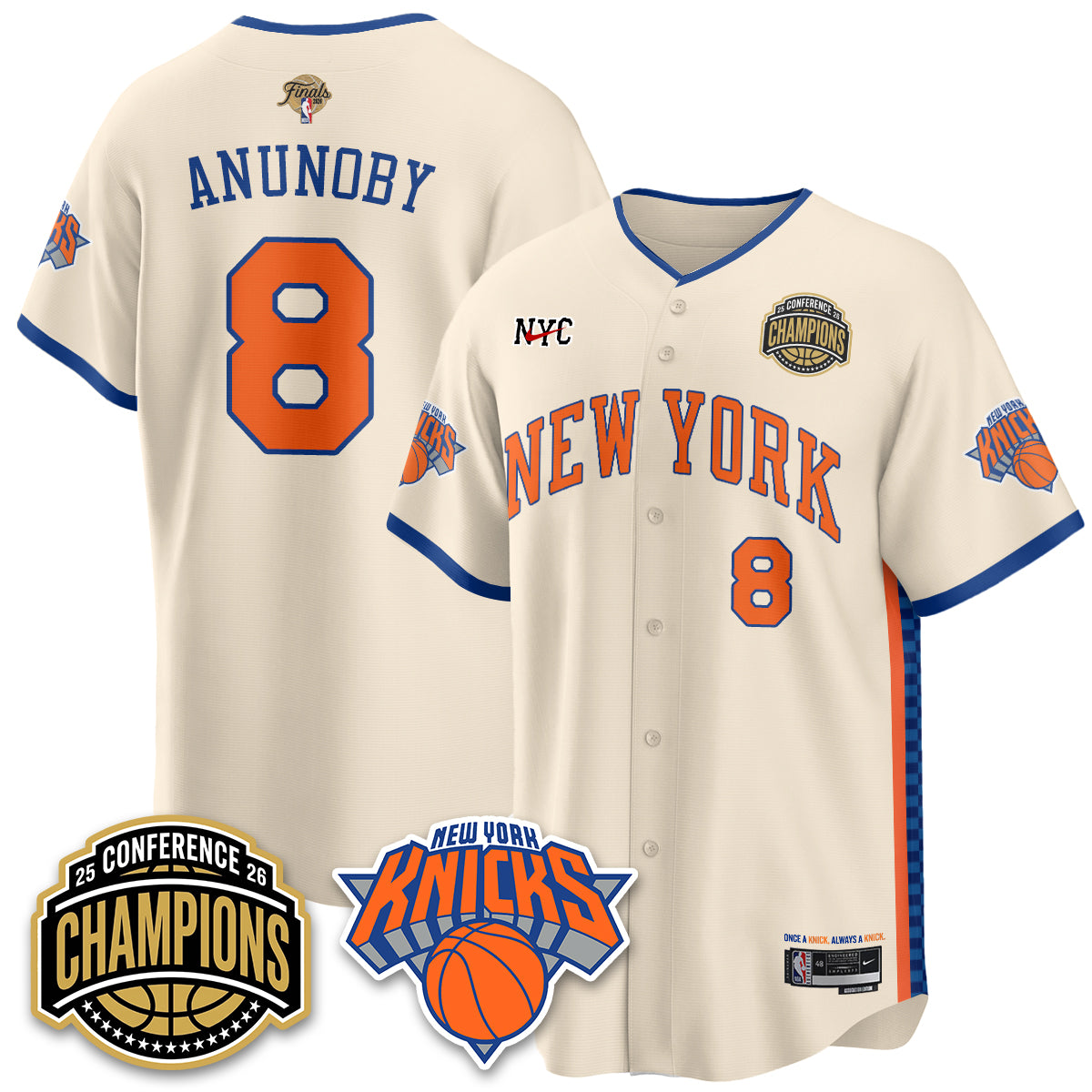 NYK 2026 NBA Finals Vapor City Edition Jersey V2- Stitched-DTD