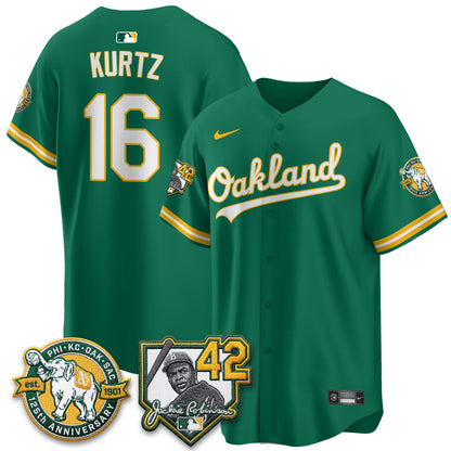 OAK 2026 Jackie Robinson Day - Celebrating 125 Years Limited Vapor Jersey - All Stitched-DTD