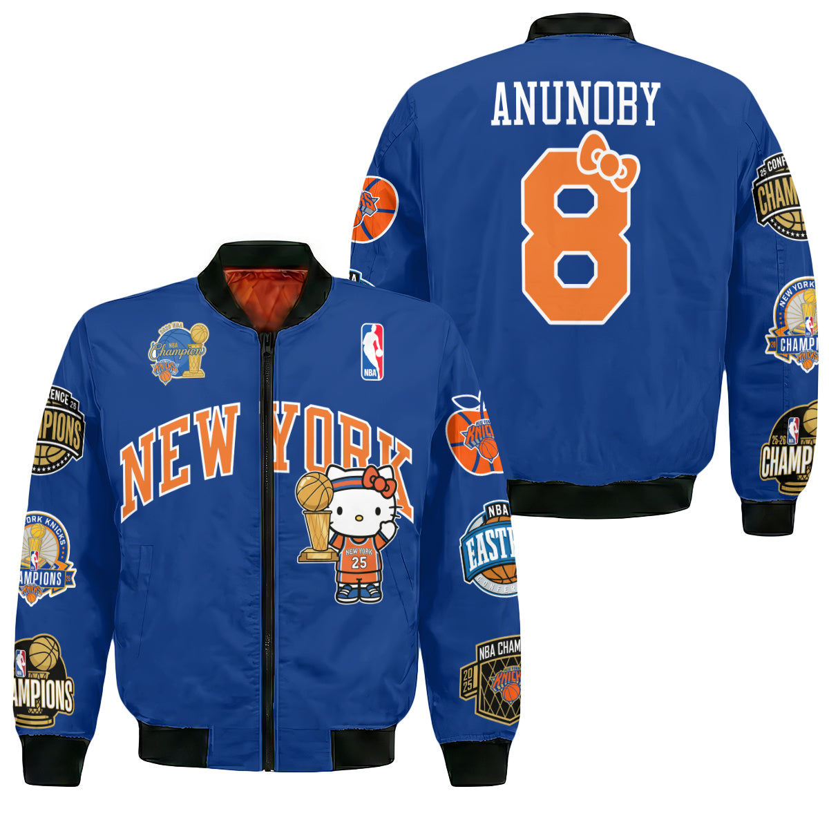 NYK 2026 NBA Finals Champions Limited Edition Bomber Jacket V3- Printed-DTD