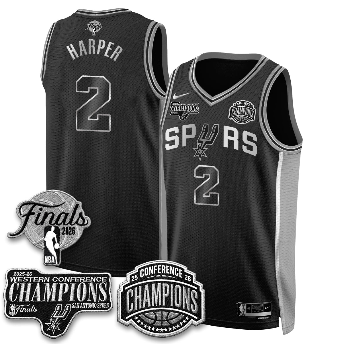 SAS 2026 NBA Western Conference Champions Vapor Special Edition Jersey - Stitched-DTD